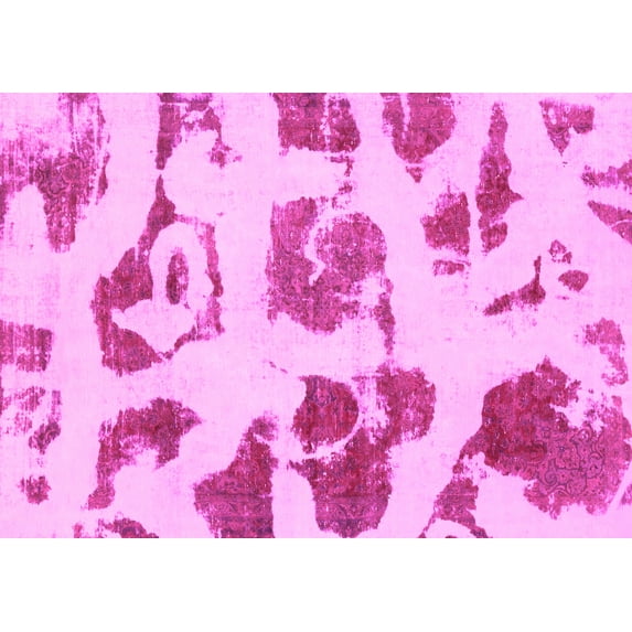 Ahgly Company Indoor Rectangle Abstract Pink Modern Area Rugs, 2' x 4'