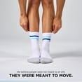 thumbnail image 6 of Feetures Elite Light Cushion Mini Crew Sock - Sport Sock with Targeted Compression - White Track , Medium (1 Pair), 6 of 7
