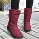 thumbnail image 1 of Botas de nieve de tela impermeable cálida con flecos de tubo alto de invierno para mujer Zapatos perezosos Wmkox8yii  ghj689, 1 of 5