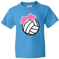 thumbnail image 3 of Inktastic Volleyball with Pink Bow Youth T-Shirt, 3 of 5