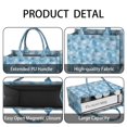thumbnail image 4 of Large Capacity Tote Bag,Light Blue Christmas Snowflake Pattern Handbag Fashion Luxury Tote Bag,15.7"x13"x 5.1" Inches,Laptop Compatible, 4 of 6