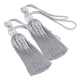 thumbnail image 3 of 1 par de lazos de cortina, clips de cortina de cuerda con bolas de cinta de borla hecha a mano, diseño compatible con la decoración de la ventana de la oficina del hogar (gris) Afortunado Sencillez, 3 of 5