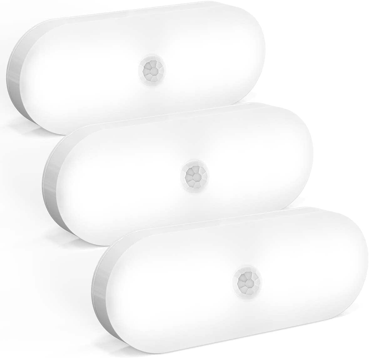 Motion Sensor Light Indoor, 3 Pack LED Light Bar, Night Light Battery