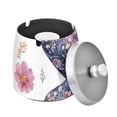 thumbnail image 2 of Flowers and Whale Ashtray with Lid Cigarette Ashtray Stainless Steel Ash Tray Ash Holder for Home Outdoor, 2 of 7