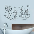 Brush Teeth Background Wall Sticker Window Home Decor Decal Decoration