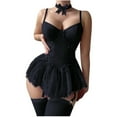 thumbnail image 2 of uublik Womens Sleepwear Pajamas Set Valentine's Day Night Gowns Soft Loungewear Sleepwear Black, 2 of 6