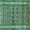 thumbnail image 1 of Ahgly Company Indoor Square Persian Turquoise Blue Traditional Area Rugs, 6' Square, 1 of 4