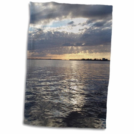 3dRose Gray Blue Heaven - Towel, 15 by 22-inch