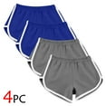 thumbnail image 2 of Diufon 4pc Plus Size Shorts for Womens Elastic Waist Jogger Shorts Color Block Athletic Shorts, 2 of 7