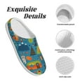 thumbnail image 5 of Lsque Animals In Camping Pattern Womens Comfort Cotton on Scuff With Memory Foam and Anti-skid Sole Slipper-46/47, 5 of 7