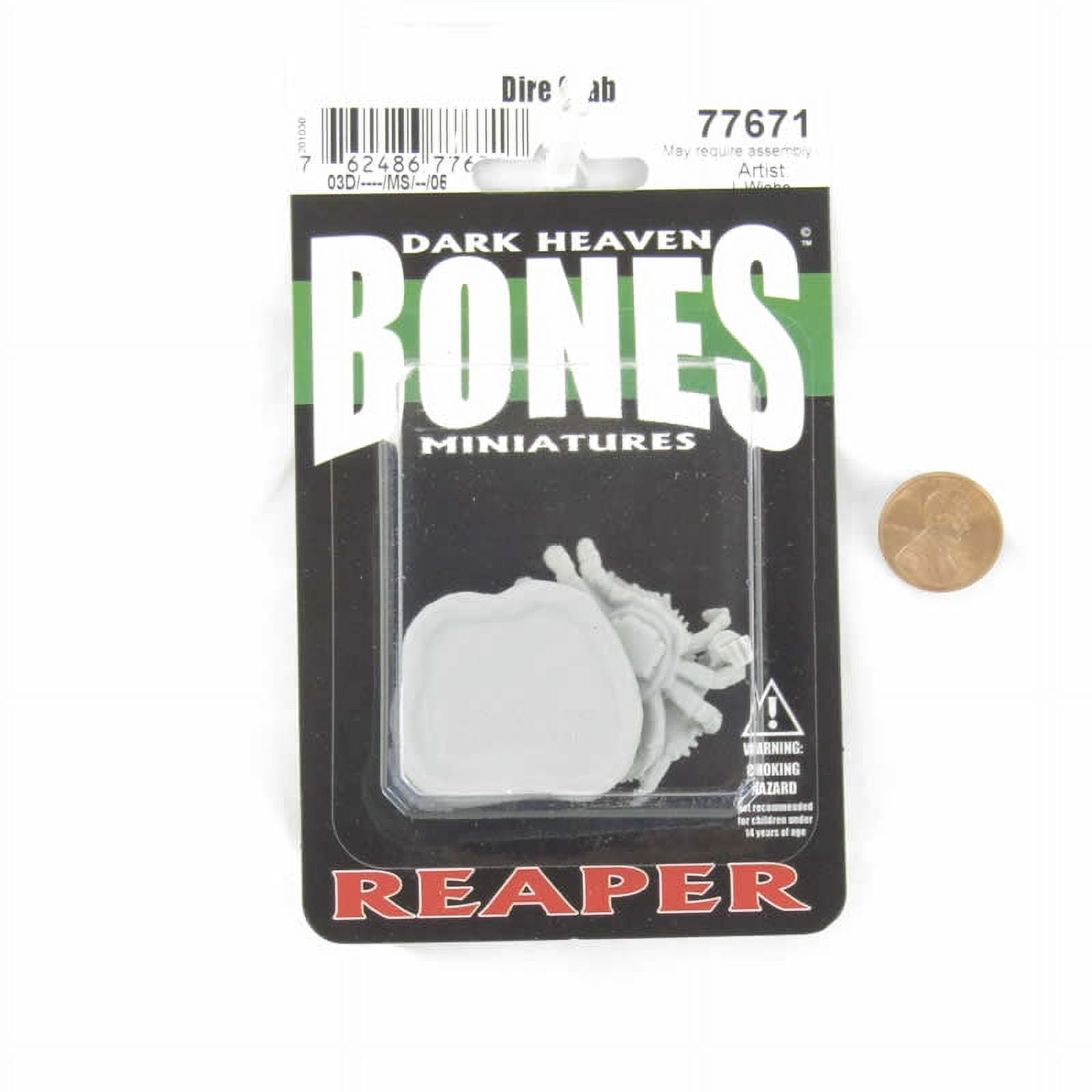 Reaper Miniatures Dark Heaven Bones: Dire Crab - 25mm Unpainted Fantasy Miniature For D&D, RPG, Tabletop Gaming