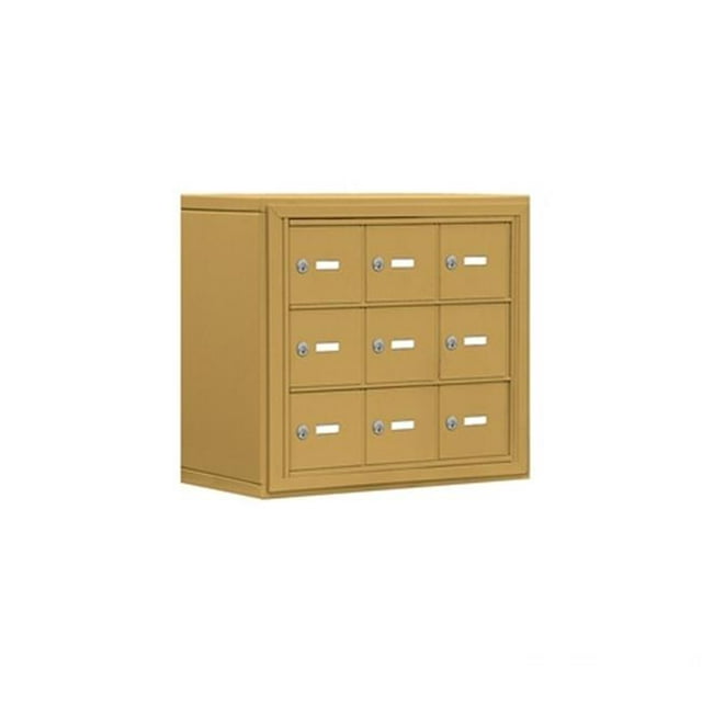 Salsbury 19038-09GSK D 9 A Doors S-Mount Keyed Locks Cell Phone Locker In Gold