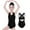 Black, variant on MXIEZI Girls One-Piece Gymnastics Clothing 3-12T Kids Performance Dance Outfit Toddler Sleeveless Leotards Summer Practice Clothing