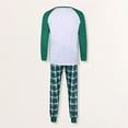 thumbnail image 4 of Ensemble de Pyjama Familial 2 Pcs Col Ras du Cou Imprimé Dinosaure Tenue Quotidienne (Vert P Papa), 4 of 9