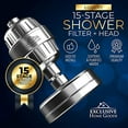 thumbnail image 3 of Exclusive Home Goods Rainfall Shower Head & Showerhead Filter System with Filter for Hard Water, 3 of 3