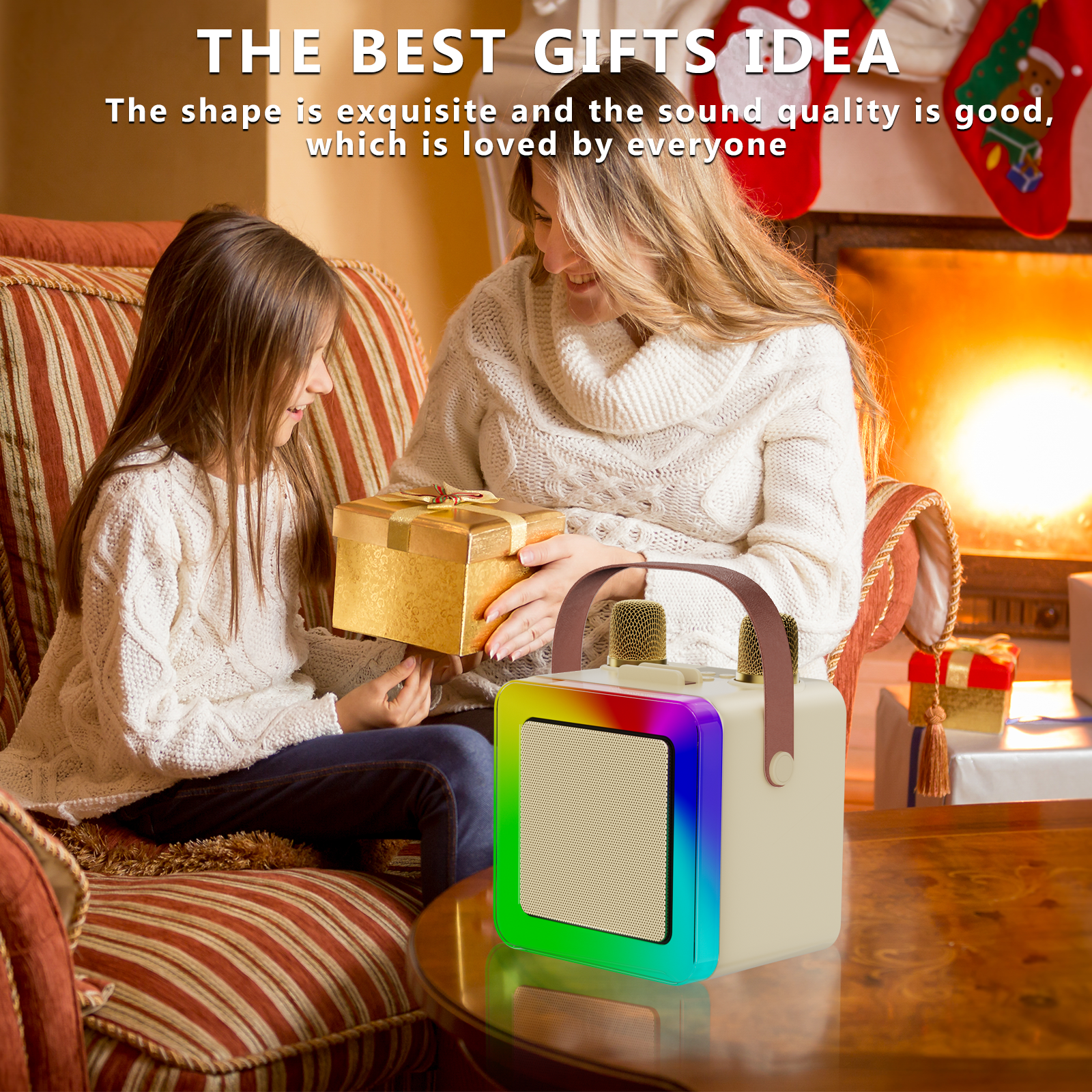 JYX Party Bluetooth Speaker with 2 Microphones, Stereo party speaker bluetooth for Outdoor