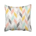 thumbnail image 1 of BOSDECO Chevron Hand Drawn Geometric Pattern On Crayon Stencil Abstract Braid Cute Diagonal Kids Pillowcase Pillow Cover 20x20 inches, 1 of 1