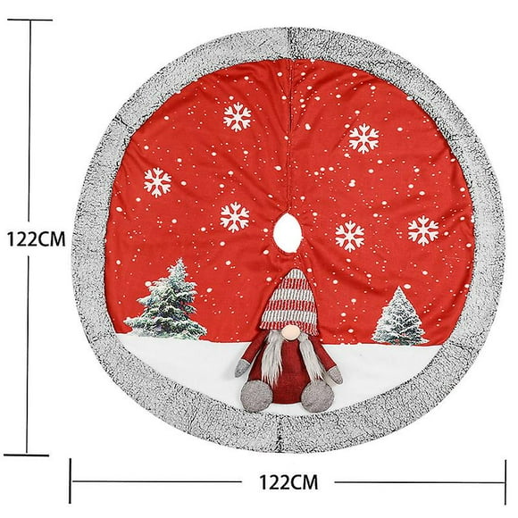 Christmas Tree Skirt Burlap Tree Skirt Gift Christmas Tree Apron Christmas Tree Bottom Decoration Supplies