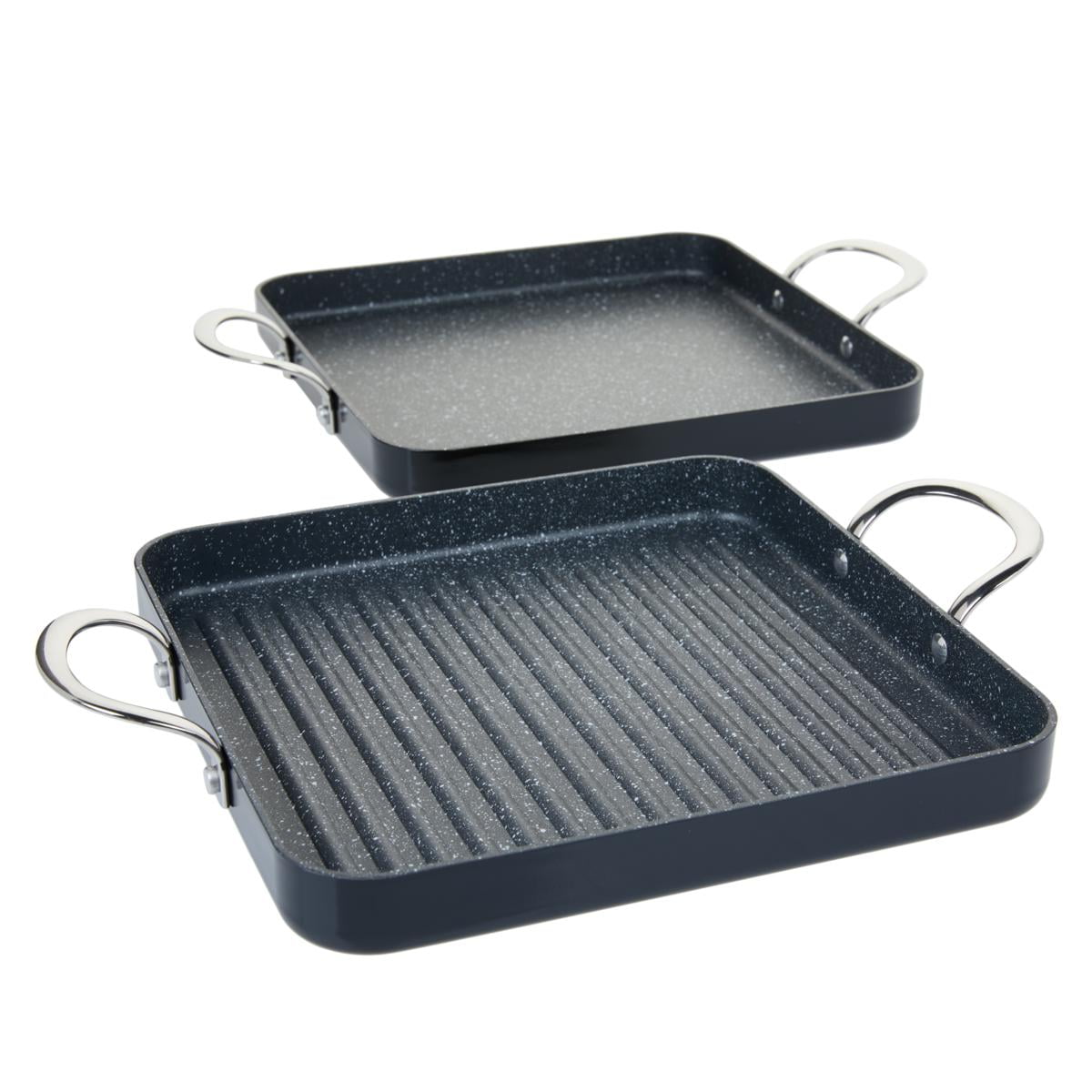 Curtis Stone DuraPan Nonstick Square Grill Pan and Griddle PanRefurbished