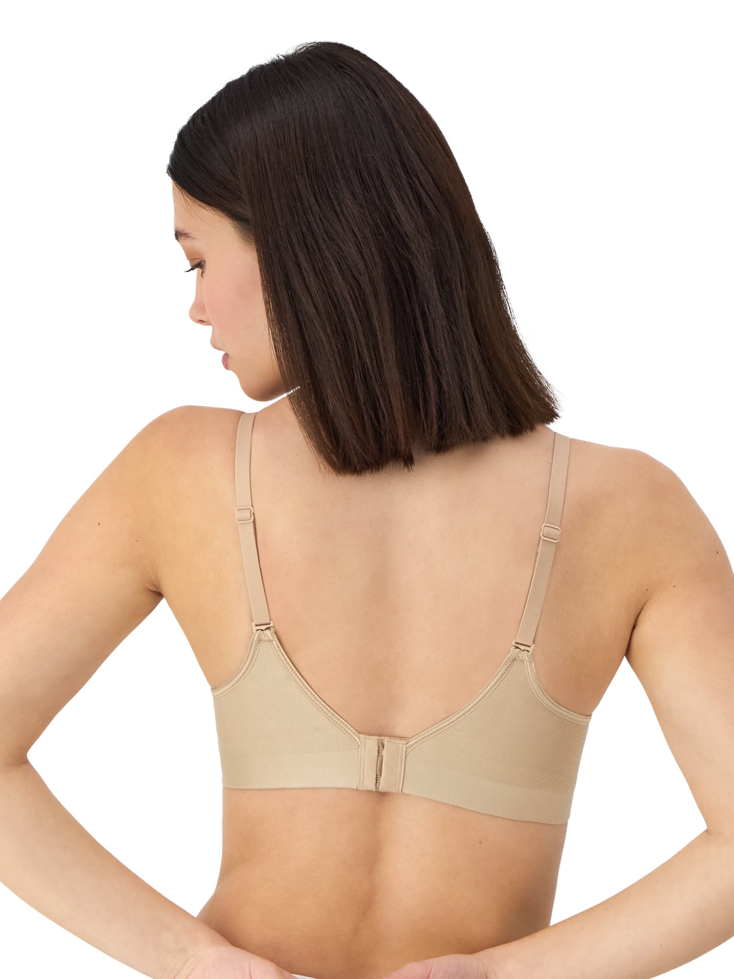 Hanes Womens Wireless Bra, Smooth Comfort Full Coverage Bra, Foam Cups, Convertible Bra Straps