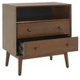 thumbnail image 4 of SAFAVIEH Scully 2 Drawer 1 Shelf Chest, Medium Oak/Antique Gold Drawer Knobs (28 in. W x 15 in. D x 29 in. H), 4 of 13