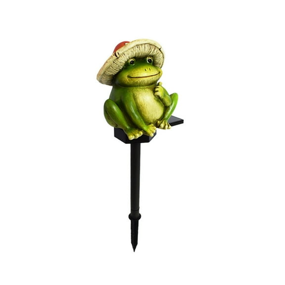 Wovilon Solar Frogs Garden Decor Light Outdoor Statue Solar Light Sculpture Lights Solar Frogs Pond Statues Cute Frogs Lights Funny Creatives Frogs For Yard Lawns Patio