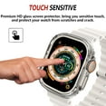 thumbnail image 4 of IC ICLOVER For Apple Watch Ultra 2/1 49mm Screen Protector Case Slim Electroplate Metal Plated Hard Cover with Full Coverage Tempered Glass Screen Protector Cover for Apple iWatch Ultra 49mm, Clear, 4 of 9