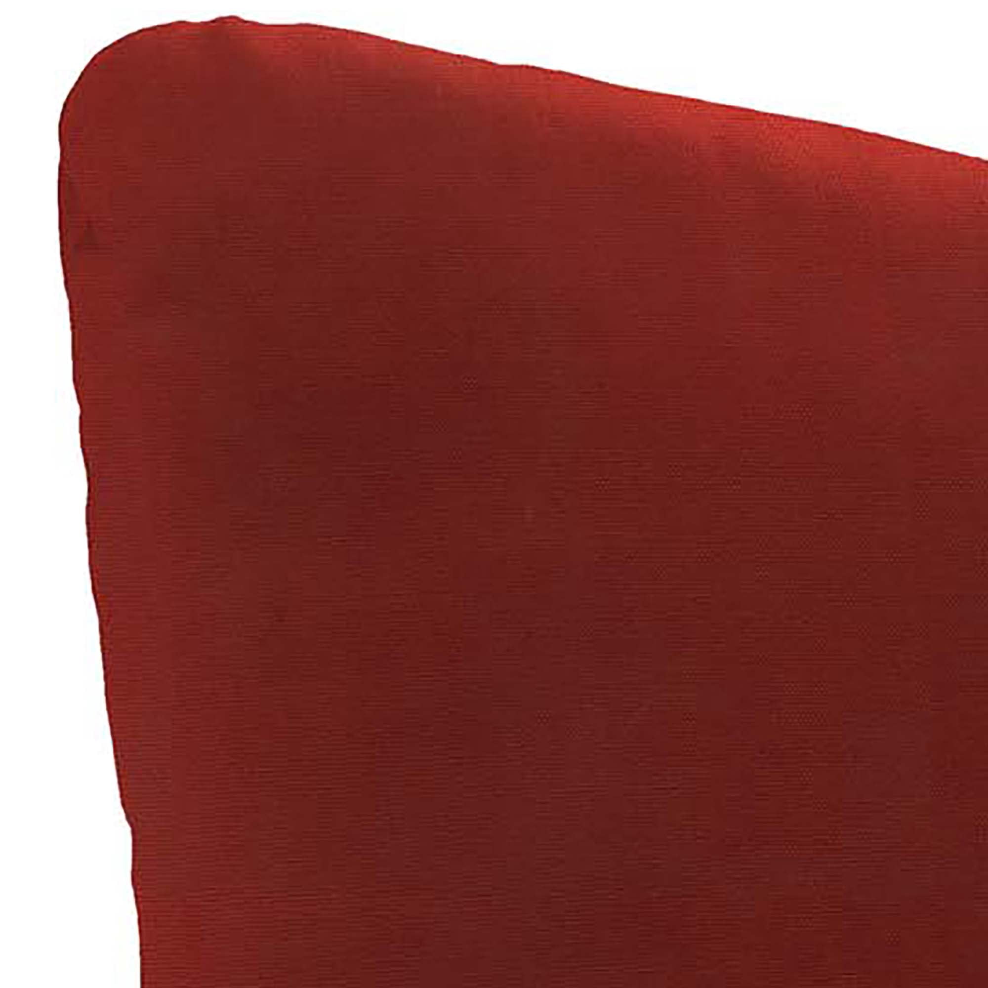 Jordan Manufacturing 23.5" x 24" Canvas Brick Red Solid Square Tufted Outdoor Deep Seat Chair Back Cushion with Fabric Button (2 Pack)