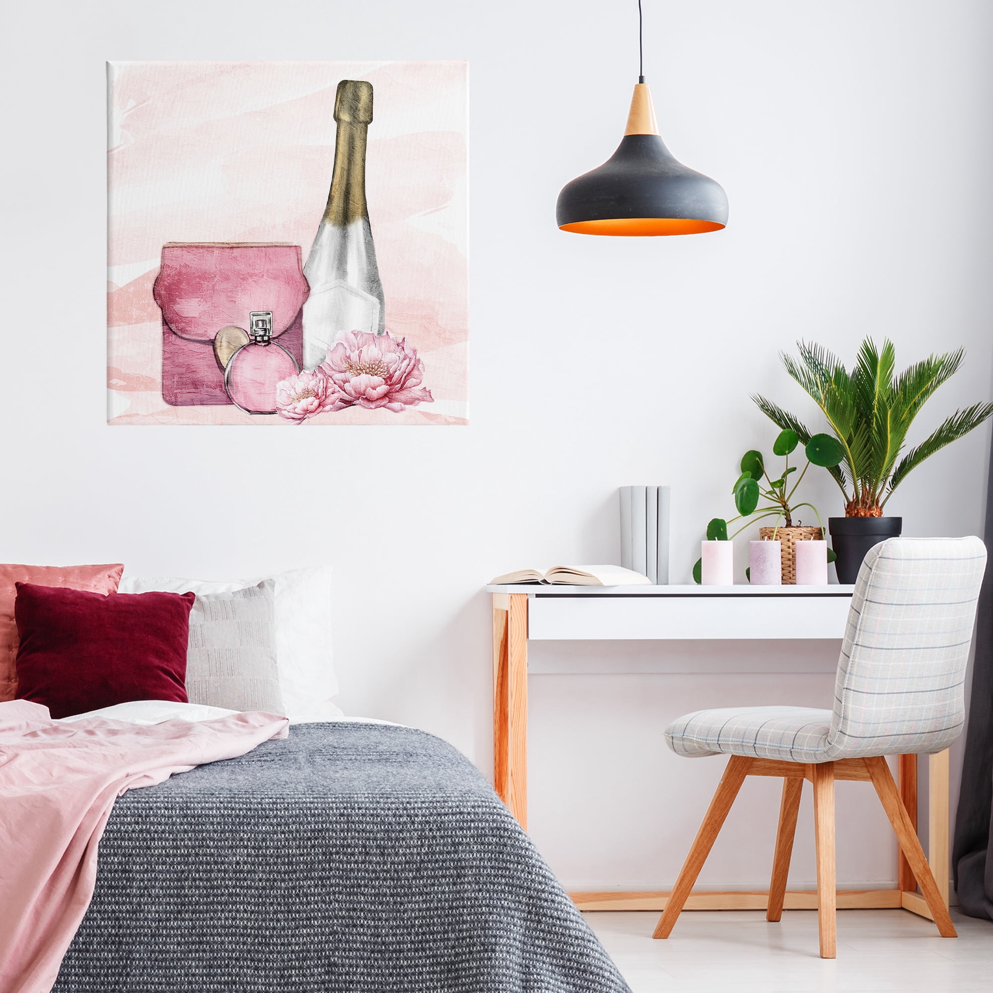 Stupell Industries Glam Time Champagne Canvas Wall Art, design by Kim Allen