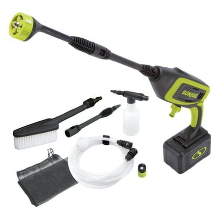 Sun Joe - 24-Volt Electric Pressure Washer up to 350 PSI at 0.6 GPM (1 x 2.0 Battery  and 1 x Charger) - Green & Black