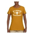 thumbnail image 2 of My Lifeguard Walks on Water Jesus Christ Bible | Womens Inspirational/Christian Graphic T-Shirt, Gold, Small, 2 of 3