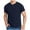 Dark Blue, variant on Men's Henley Shirts Short Sleeve Waffle Casual Basic Tees Classic Henley Summer Solid T Shirts with Pocket