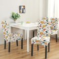 thumbnail image 2 of Large Fall Dining Room Chair Cover Set of 6, Stretch Parsons Chair Cover, Autumn Pumpkin Farmhouse Kitchen Chair Seat Cover Protector for Party Family Ceremony Decor, 2 of 6