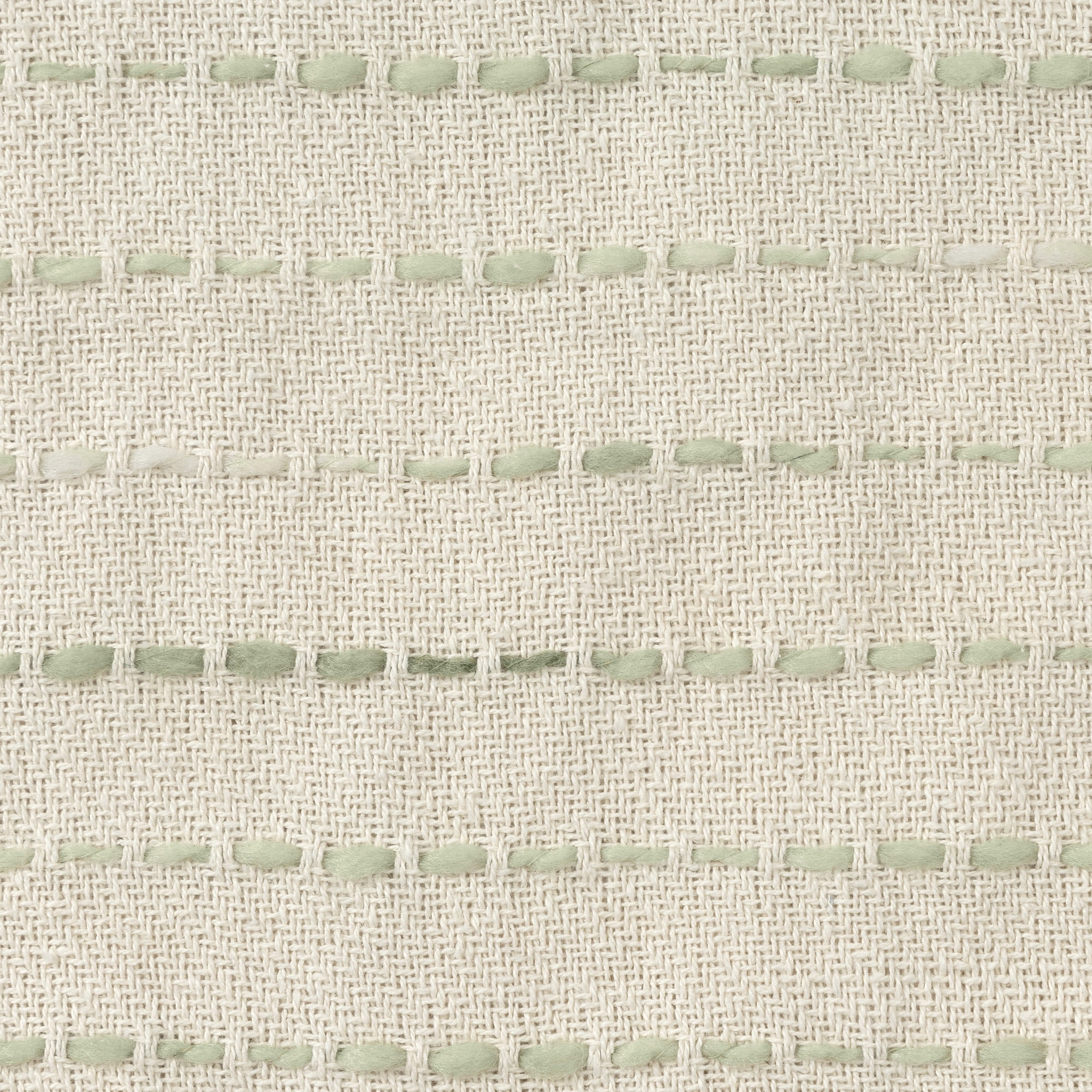 Harlow Hill Melanie 20" x 20" Sage/Ivory Striped Cotton Blend Adult Decorative Throw Pillow Cover