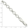 thumbnail image 4 of Sterling Silver Bracelet Chain Styles Link, Other 7 mm 7.5 in 7.5inch Fancy Link, 4 of 4