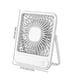 thumbnail image 3 of Ventilador de escritorio pequeño blanco - Ventilador de mesa portátil de 3 velocidades recargable por USB, con inclinación de 180° para oficina en casa, 5,3x6,3 pulgadas, 3 of 8