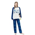 thumbnail image 4 of Ihaphap Let It Snow Blue Family Christmas Matching Pajama Set(L,Women), 4 of 5