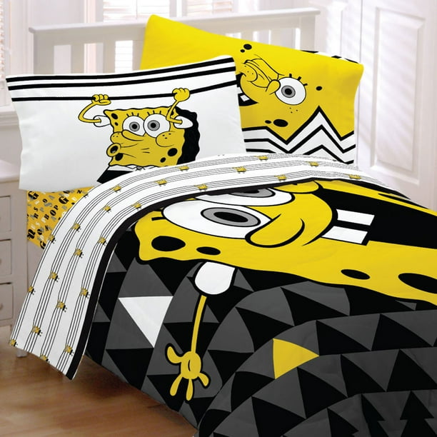 Spongebob Squarepants Bedding Set Try Angle Comforter And Sheet