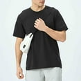 thumbnail image 4 of YLSDY Athletic Shirts for Men Quick Dry Short Sleeve Running Workout Gym T-Shirts Casual Moisture Wicking Crewneck Tee Black XXXL, 4 of 6