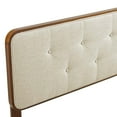 thumbnail image 3 of Modway Collins Tufted Queen Fabric and Wood Headboard in Walnut Beige, 3 of 7