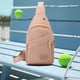 thumbnail image 4 of Bolso bandolera de viaje moderno para hombre y mujer, de gran capacidad, de tela impermeable, práctico bolso frontal de nailon., 4 of 6
