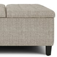 thumbnail image 3 of Harrison 36 inch Wide Transitional Coffee Table Storage Ottoman in Platinum Tweed Look Fabric, 3 of 9