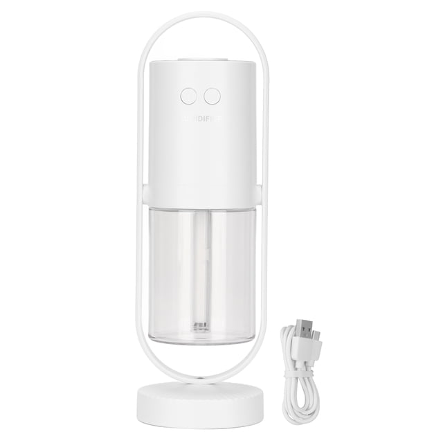 Mini humidificador portátil con rotación de 360°, 2 modos de pulverización, mini humidificador para coche, para el hogar, oficina, viajes, color blanco