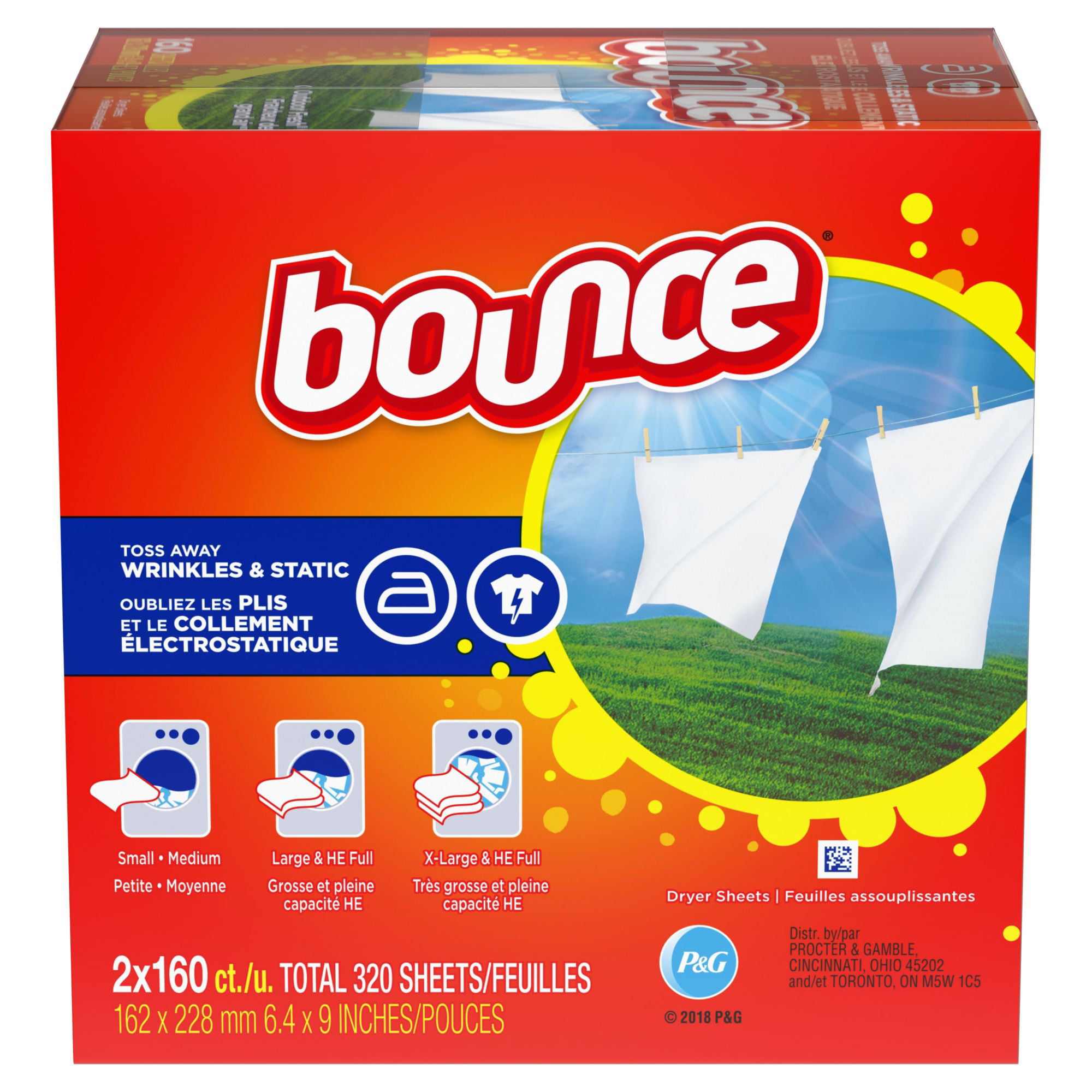 Bounce Dryer Sheets SWEET DREAMS Scent Fabric Softener 105 Ct Box New 