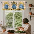 thumbnail image 5 of Sunflower Truck Window Valance Curtain Hello Summer Orange Buffalo Plaid Rod Pocket Short Curtain for Living Room, Bedroom & Kitchen Window Decor 60x18in, 5 of 8