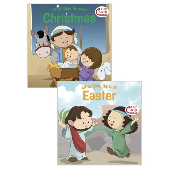 Little Bible Heroes™: Christmas / Easter Flip-Over Book (Paperback)