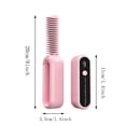 thumbnail image 3 of Portable Foldable Mini Hair Straightening Comb, Wireless Rechargeable, Digital Temperature Control, Negative Ion, Heated Teeth for Damage-Free Styling, 3 of 5
