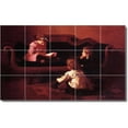 thumbnail image 1 of Ceramic Tile Mural-Thomas Anschutz Children Painting 40. 30" w x 18" h using (15) 6 x 6 ceramic tiles, 1 of 3