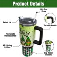 thumbnail image 4 of 40 oz St Patricks Day Tumblers with Handle and Straw, Irish Gnome Shamrock 40oz Stainless Steel Vacuum Insulated Travel Coffee Mug Cup Water Bottle, St Patricks Day Stuff Accessories Gifts for Women, 4 of 6
