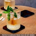 thumbnail image 3 of 3drose, Grungy Rust Brown and Blue Circles, Set of 4 Coasters - Soft, 3 of 7